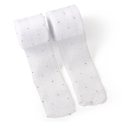 2Rolls Polyester Hot-fix Rhinestone Raw Edges Ribbon OCOR-TA0003-95H-1
