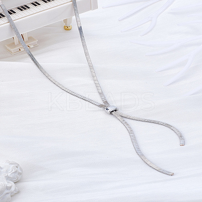 1Pc Brass Snake Chain Necklaces for Women NJEW-LP0007-04P-1