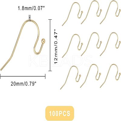 PVD Vacuum Plating 304 Stainless Steel Earring Hooks STAS-UN0015-64-1