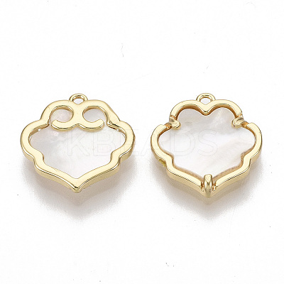 Natural Shell Charms KK-S356-101-NF-1