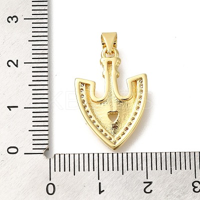 Rack Plating Brass Micro Pave Cubic Zirconia Pendants KK-Z086-68G-01-1