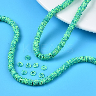 Handmade Polymer Clay Beads Strands CLAY-R089-6mm-167-1