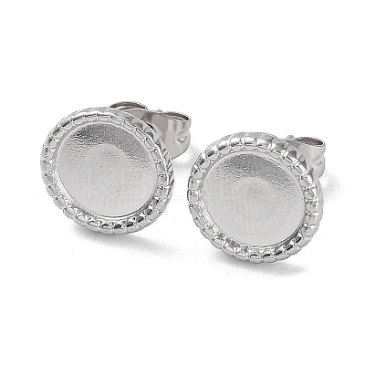 Non-Tarnish 304 Stainless Steel Stud Earrings Findings STAS-M323-09P-1