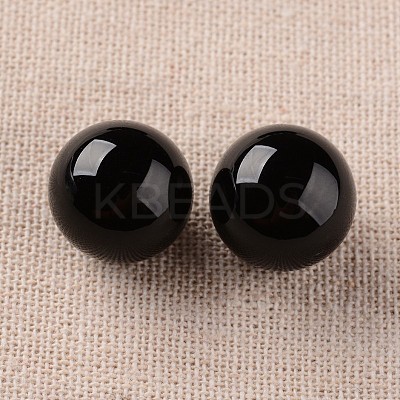 Natural Dyed & Heated Black Onyx Round Ball Beads G-I174-16mm-11-1