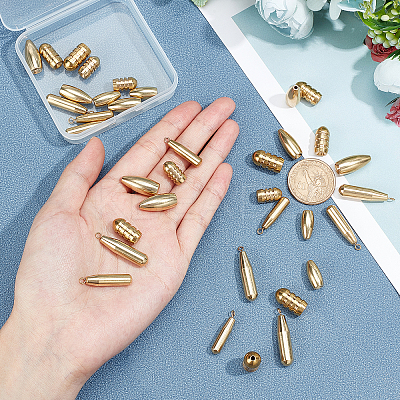 36 Pcs 9 Styles Brass Fishing Gear FIND-FH0001-62G-1