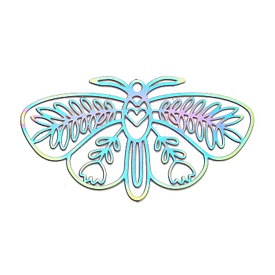 201 Stainless Steel Pendants STAS-B051-02RC-07-1