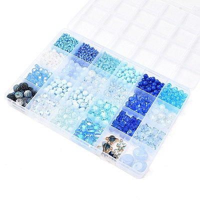 DIY Pink & Blue & Lavender Series Bracelets Making Kit DIY-FS0008-33-1