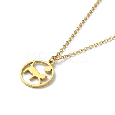 304 Stainless Steel Pendaant Necklaces NJEW-D047-01G-1