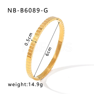304 Stainless Steel Hinged Bangles for Women FS-WG09E60-35-1