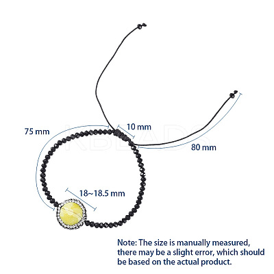 Faceted Rondelle Glass Braided Bead Bracelets BJEW-JB04808-M-1