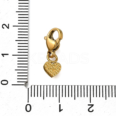 Heart 304 Stainless Steel Pendant Decorations STAS-R159-35G-1