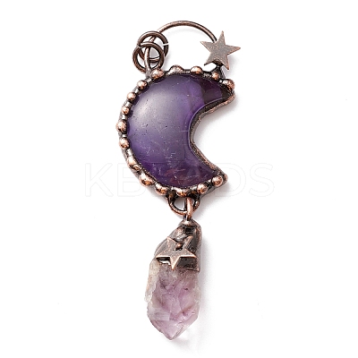 Natural Amethyst Big Pendants G-M383-25B-1