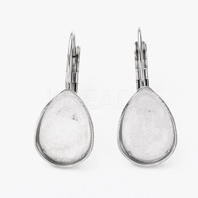 Tarnish Resistant 304 Stainless Steel Leverback Earring Findings STAS-L253-007A-P-1