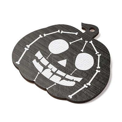 Halloween Printed Wooden Big Pendants WOOD-I016-01F-1