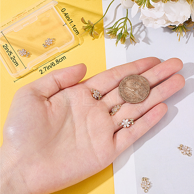 10Pcs Brass Micro Pave Clear Cubic Zirconia Charms KK-BBC0015-67-1