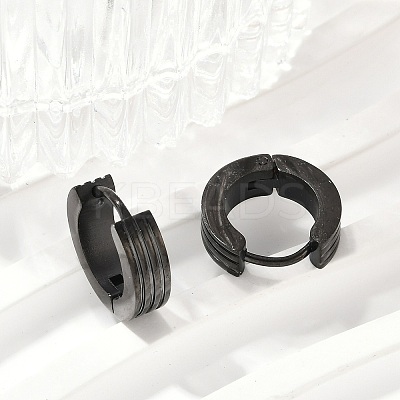 304 Stainless Steel Polishing Effect Hoop Earrings EJEW-M001-40C-EB-1