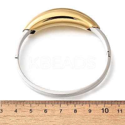 304 Stainless Steel Hinged Bangles for Women BJEW-C091-02E-GP-1