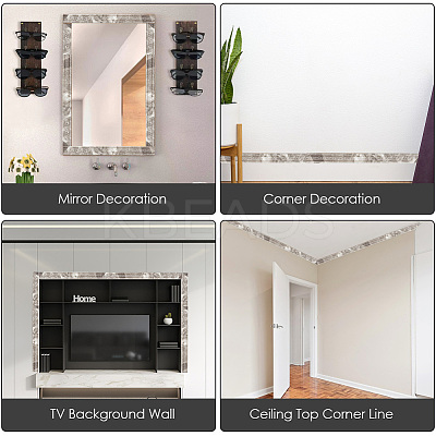 2Pcs Foam 3D Self-Adhesive Waterproof Wallpaper Border DIY-GF0010-19I-1
