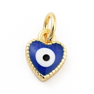 Rack Plating Brass Enamel Charms KK-G387-07G-08-1