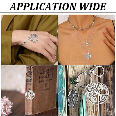 50Pcs 10 Styles Tibetan Style Alloy Pendants FIND-YW0006-93-1