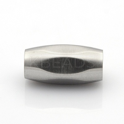 Tarnish Resistant 304 Stainless Steel Matte Surface Magnetic Clasps with Glue-in Ends LS-STAS-O042-D-31-1