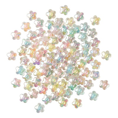 110Pcs 5 Colors Transparent Acrylic Beads TACR-LS0001-05-1