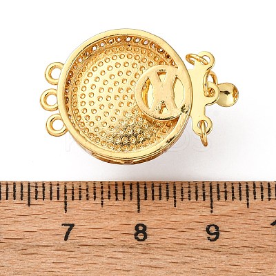 Brass Micro Pave Clear Cubic Zirconia Box Clasps LS-KK-D378-13G-1