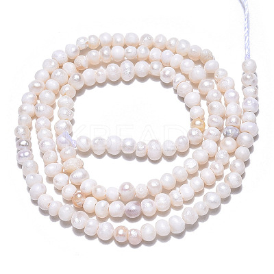Natural Cultured Freshwater Pearl Beads Strands PEAR-N013-02G-1