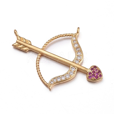 Brass Micro Pave Cubic Zirconia Pendants ZIRC-L085-86G-1