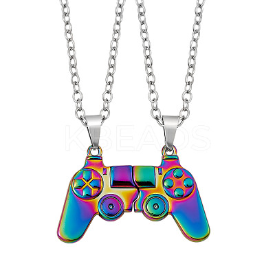 Magnetic Game Controller Pendant Matching Necklaces Set JN1013A-1