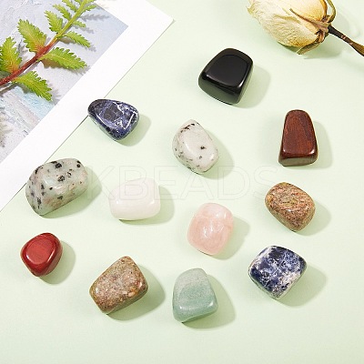20Pcs 10 Colors Nuggets Natural Gemstone No Hole/Undrilled Beads G-SZ0001-77-1