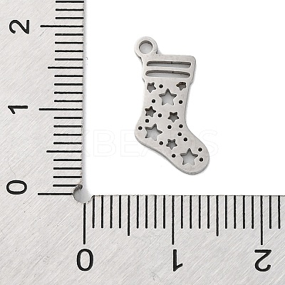 Anti-Tarnish Christmas 201 Stainless Steel Pendants STAS-Q015-04P-1