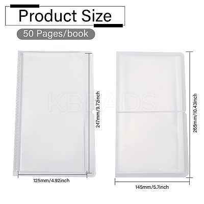Rectangle Plastic Sticker Storage Albums AJEW-WH0419-40B-1