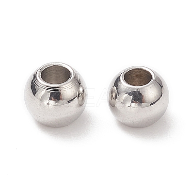 Tarnish Resistant 304 Stainless Steel Round Spacer Beads STAS-N020-18B-1