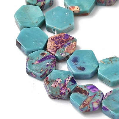 Dyed Synthetic Imperial Jasper Beads Strands G-D337-10mm-A01-1