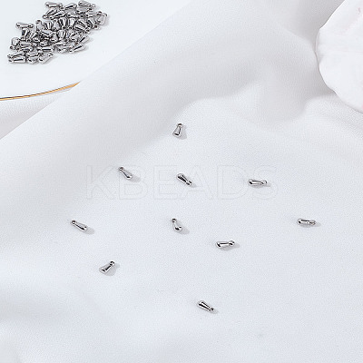 50Pcs 304 Stainless Steel Chain Findings Teardrop Shaped Charms STAS-LP0002-68-1