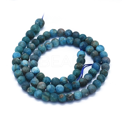 Natural Apatite Beads Strands G-E561-03-6mm-1