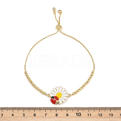 Brass Box Chain Slider Bracelets BJEW-P360-01G-1