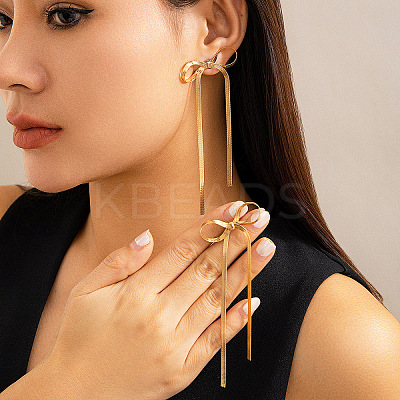 Bowknot Alloy Stud Earrings WGF38D2-01-1