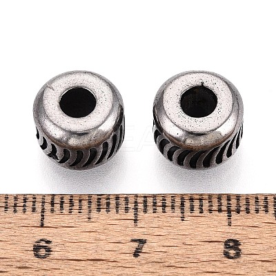 304 Stainless Steel European Style Large Hole Beads STAS-T072-145AS-1