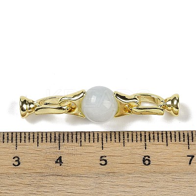 Natural Aquamarine with Brass Fold Over Clasps G-G141-03G-01-1