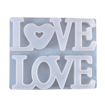 Valentine's Day Word Love Silicone Molds X-DIY-K017-18-1