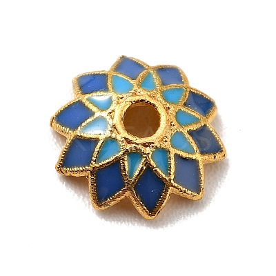 Multi-Petal Alloy Enamel Bead Caps FIND-G029-05G-02-1