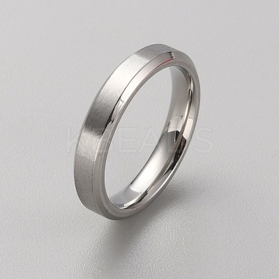 201 Stainless Steel Simple Plain Band Ring for Men Women RJEW-WH0015-06C-1