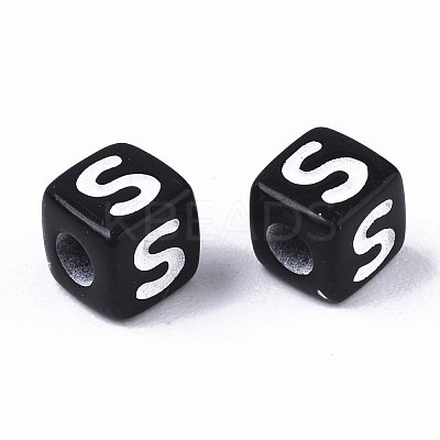 Opaque Acrylic Beads SACR-N002-01S-1