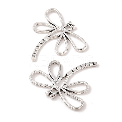Dragonfly Tibetan Style Alloy Pendants X-TIBEP-R344-16AS-LF-1