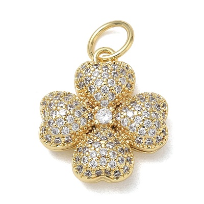 Brass Micro Pave Cubic Zirconia Pendants KK-CBA56EF-29G-01-1
