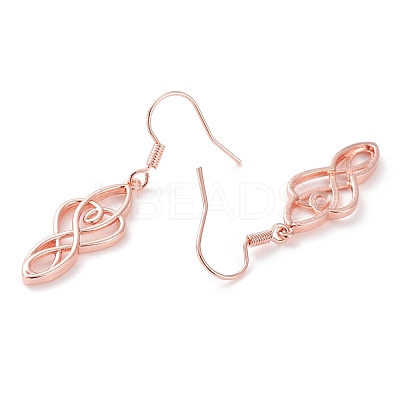 Brass Dangle Earrings EJEW-B002-03RG-1