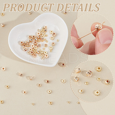 90Pcs 9 Style Brass Beads KK-PH0011-23-1