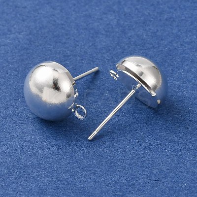 Brass Stud Earring Findings KK-G604-01S-05-1